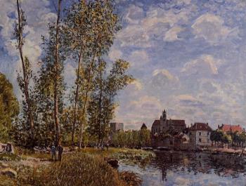 阿爾弗萊德 西斯萊 Moret, View from the Loing, May Afternoon